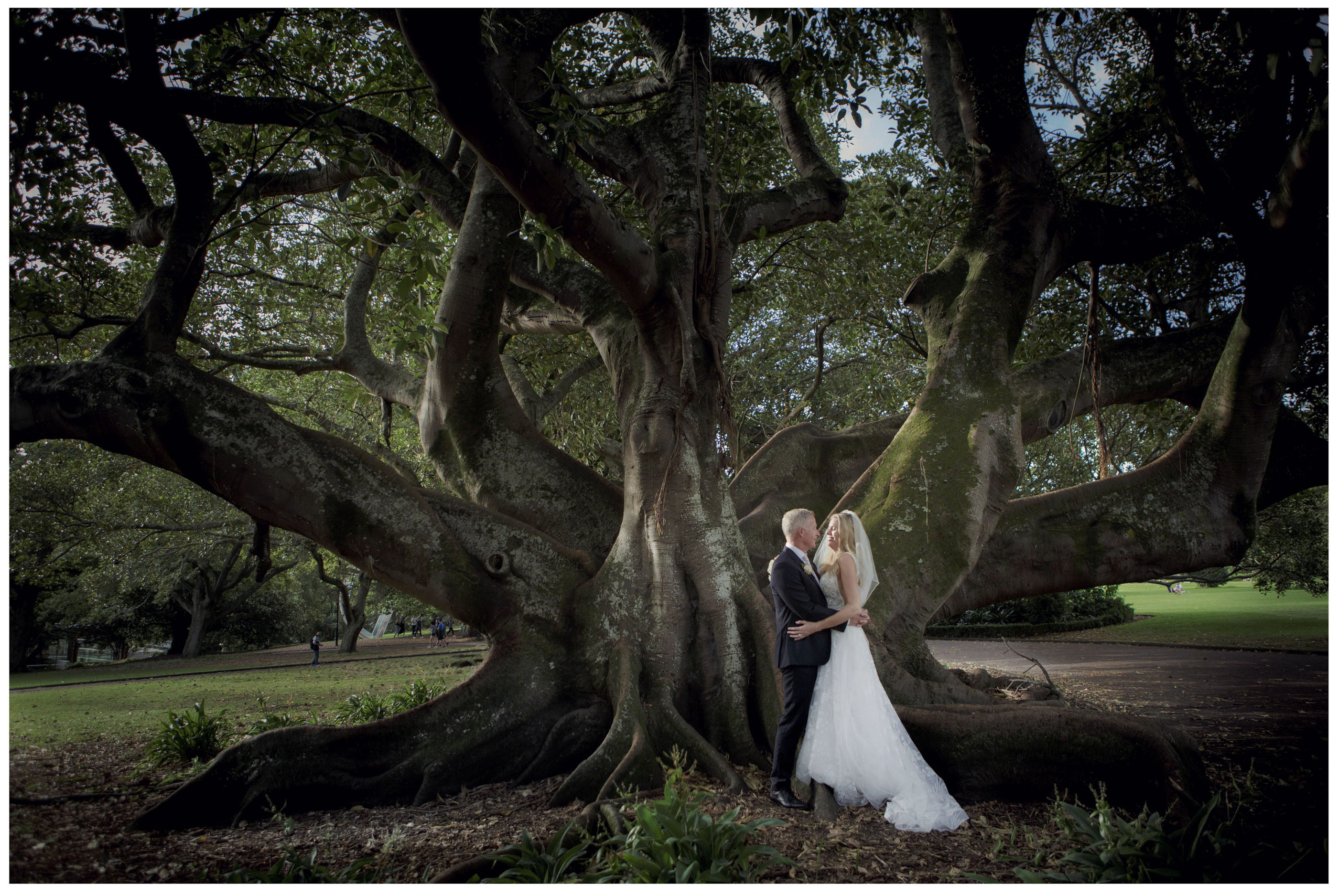 Wedding photo at Albert Park Chris Loufte www.theweddingphotographer.co.nz